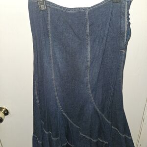 Denim A-Line Skirt